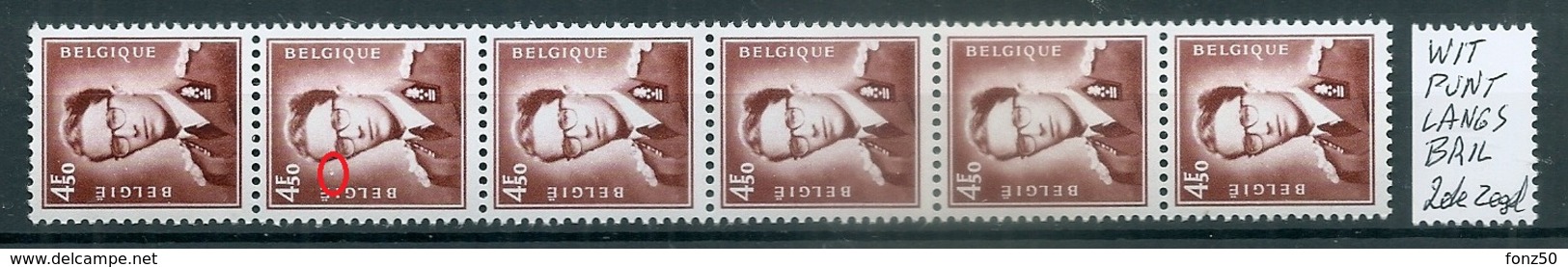 VARIA 273 * BELGIE  Boudewijn Bril * R 43 * PUNT LANGS BRIL-2de Zegel (4) * ROLZEGEL * Postfris Xx - Coil Stamps