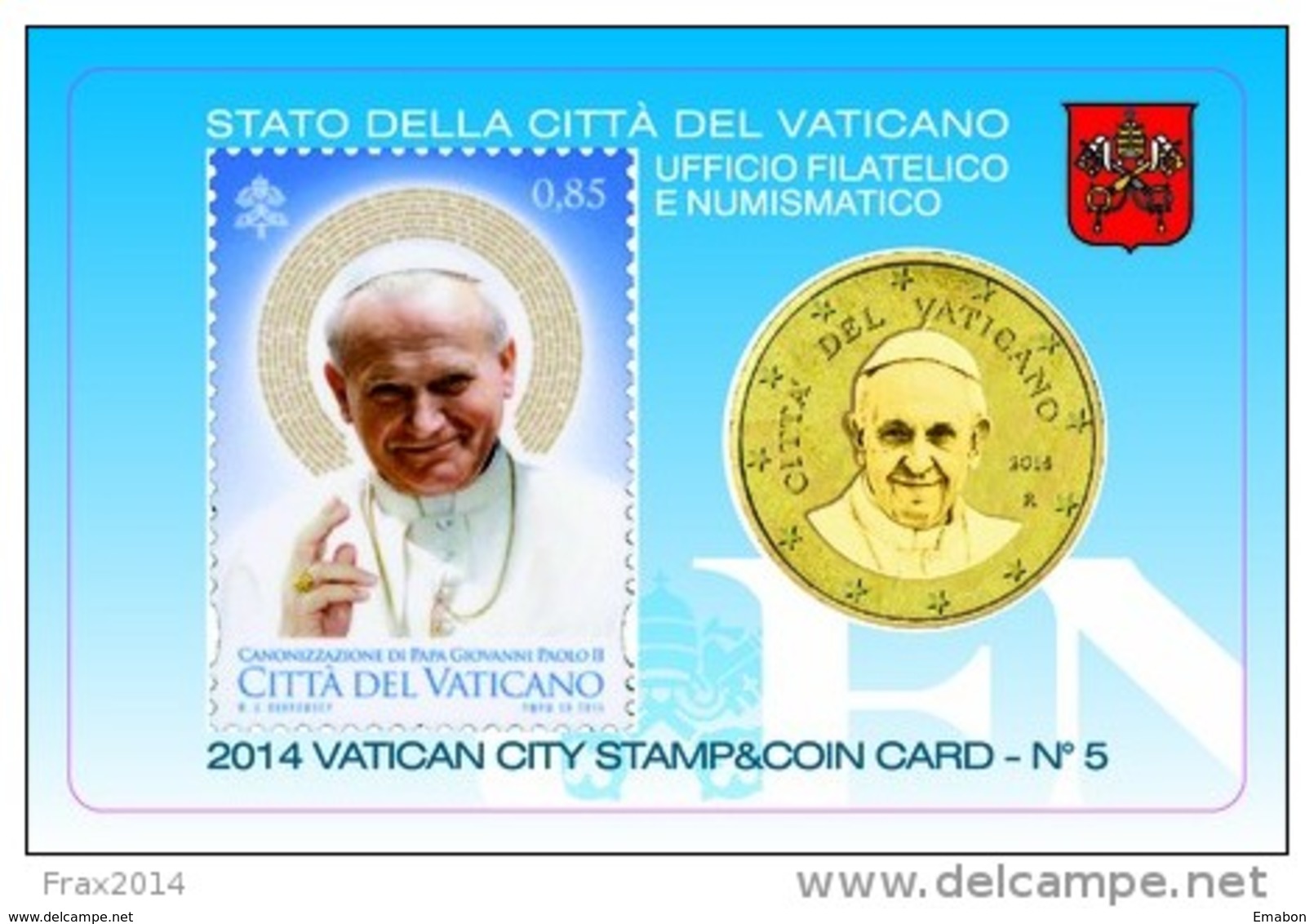 STATO CITTA' DEL VATICANO - VATIKAN STATE - PAPA FRANCESCO - ANNO 2014  - COIN CARD CANONIZZAZIONE   -  NUOVI  MNH ** - Nuovi