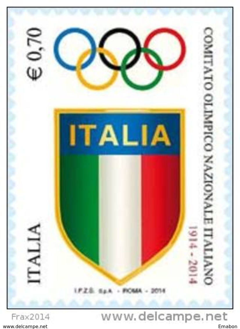 REPUBBLICA ITALIANA - ITALY - ANNO 2014 - SPORT CONI COMITATO OLIMPICO NAZIONALE ITALIANO -  NUOVI  MNH ** - Andere & Zonder Classificatie