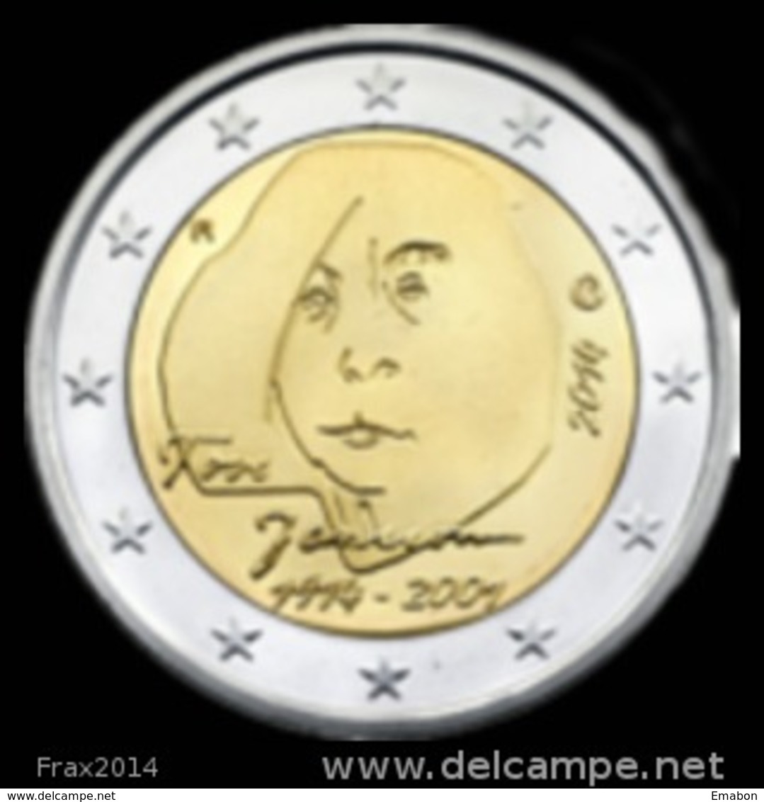 FINLANDIA 2014 -  FINLAND - 2 EURO COMMEMORATIVO TOVE JANSSON FIOR DI CONIO PROVENIENTE DA ROTOLINO - Finlandia