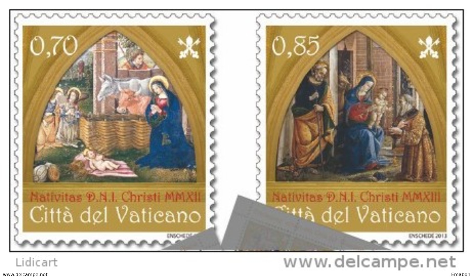 STATO CITTA' DEL VATICANO - VATIKAN STATE - PAPA FRANCESCO - ANNO 2013  - NATALE EMISSIONE CONGIUNTA -  NUOVI  MNH - Nuovi