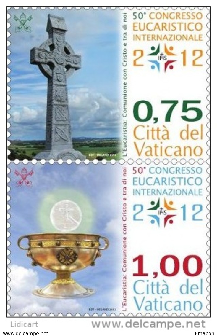 STATO CITTA' DEL VATICANO - VATIKAN STATE - BENEDETTO XVI - ANNO 2012 - CONGRESSO EUCARISTICO 2 VALORI MNH ** - Nuovi