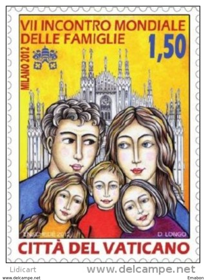 STATO CITTA' DEL VATICANO - VATIKAN STATE - BENEDETTO XVI - ANNO 2012 - INCONTRO MONDIALE DELLE FAMIGLIE - NUOVI  MNH ** - Unused Stamps