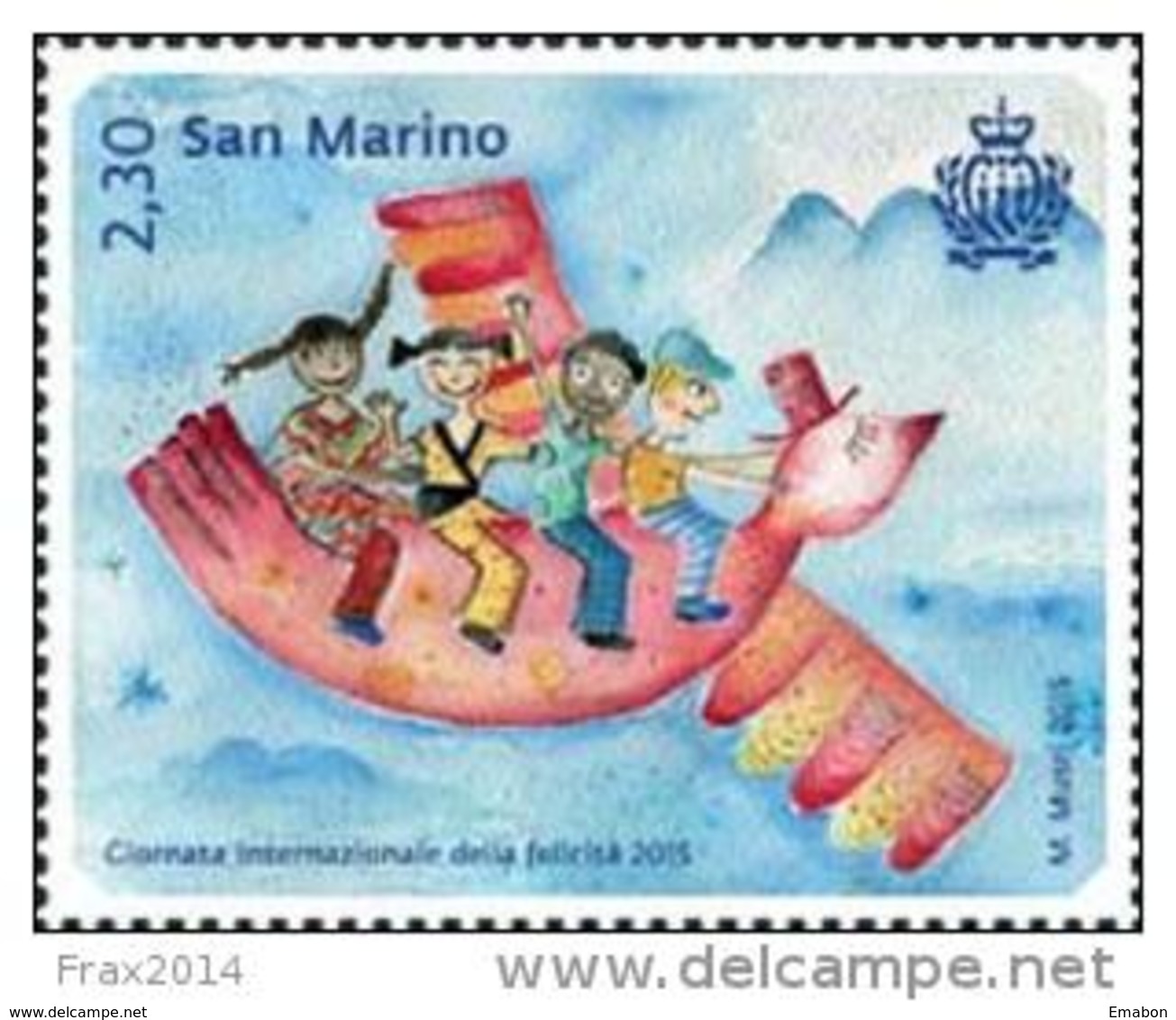 REPUBBLICA DI SAN MARINO - ANNO 2015 - GIORNATA INTERNAZIONALE DELLA FELICITÀ - NUOVI MNH ** - Nuovi