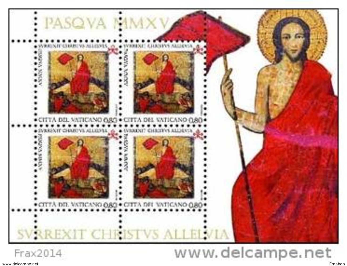 STATO CITTA' DEL VATICANO - VATIKAN STATE  - ANNO 2015 - BF PASQUA - NUOVI MNH ** - Nuovi