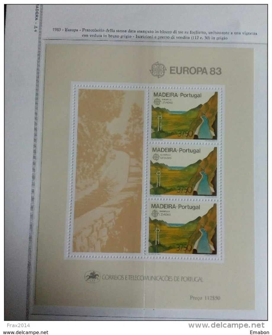 PORTOGALLO ( MADEIRA ) ANNO 1983  BF EUROPA GRANDI PROGETTI -  NUOVI MNH ** - Madeira