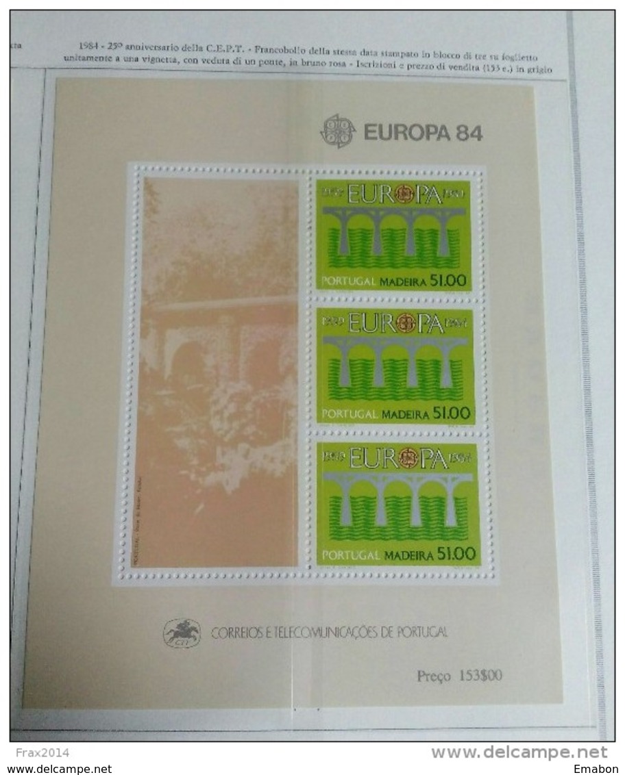 PORTOGALLO ( MADEIRA ) ANNO 1984 BF  EUROPA -  NUOVI MNH ** - Madeira