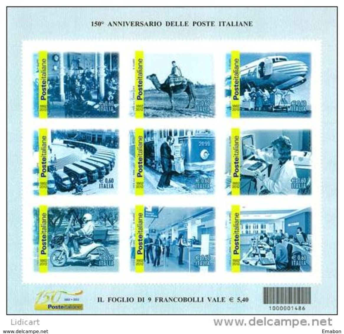 REPUBBLICA ITALIANA  ITALY  ANNO 2012 - BF RIFORMA POSTALE  -  NUOVI MNH ** - 2011-20:  Nuovi