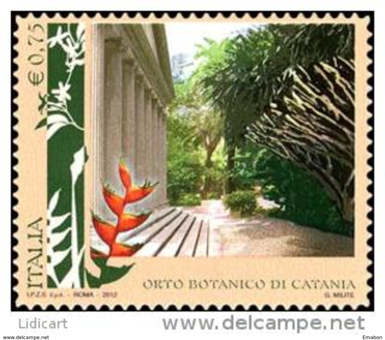 REPUBBLICA ITALIANA  ITALY  ANNO 2012 - ORTO BOTANICO CATANIA, ROMA 2 VALORI -  NUOVI MNH ** - 2011-20:  Nuovi