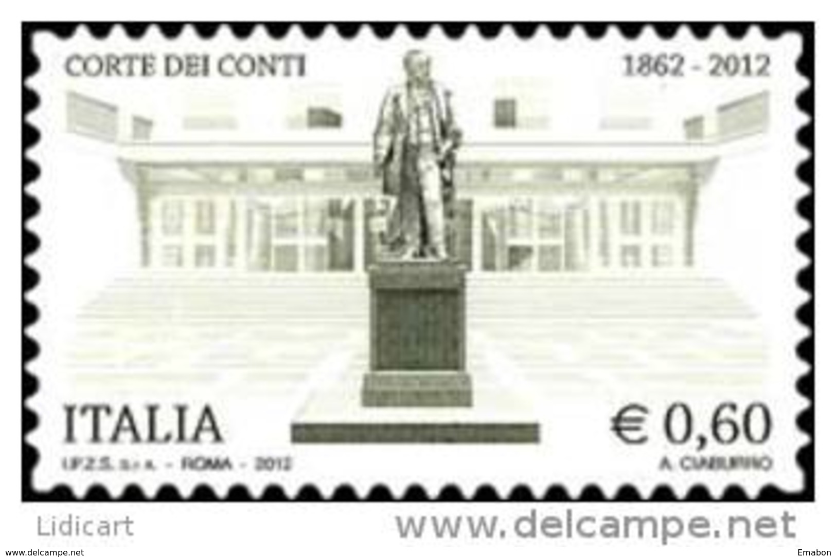 REPUBBLICA ITALIANA  ITALY  ANNO 2012 - CORTE DEI CONTI -  NUOVI MNH ** - 2011-20:  Nuovi