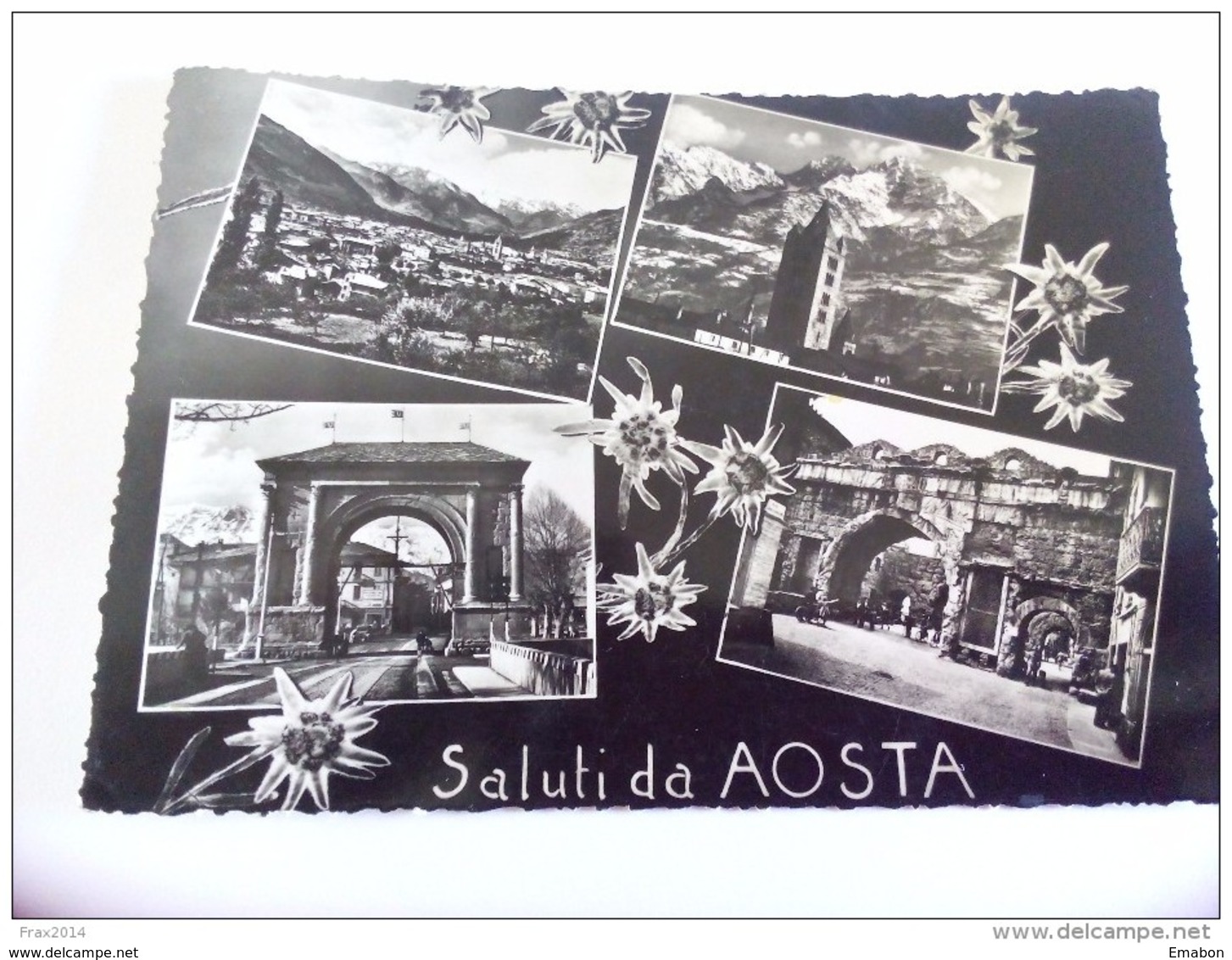 ITALY - AOSTA - ( AOSTA  ) SALUTI DA   - VIAGGIATA ANNO 1955 ( LIRE 10  ) - Aosta