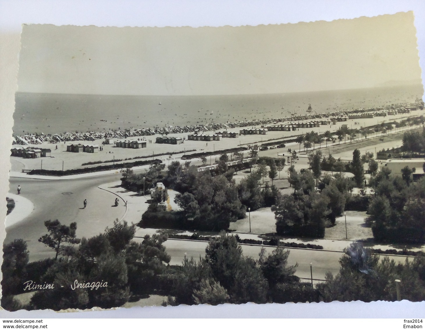 ITALY - RIMINI - ( RIMINI ) SPIAGGIA - VIAGGIATA 1957 - Rimini