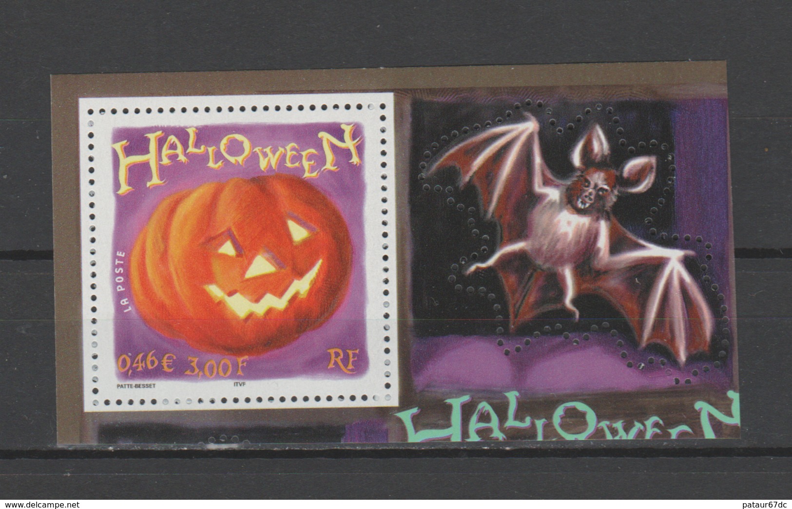 FRANCE / 2001 / Y&T N° 3428 ** : Halloween (du Bloc) Avec Bords - Gomme D'origine Intacte - Unused Stamps