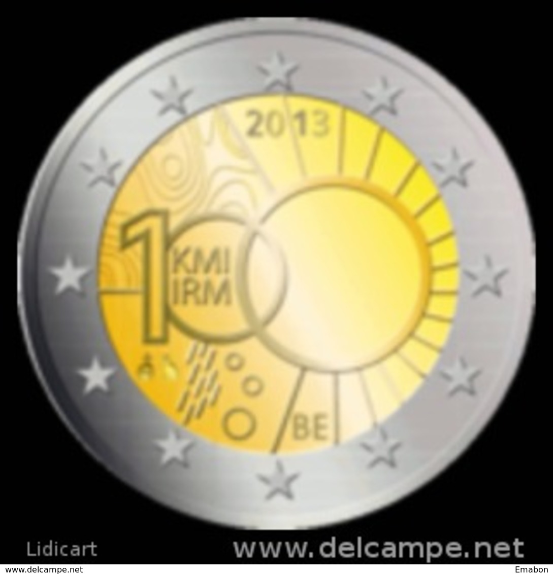 BELGIO -  BELGIE . 2 EURO ANNO 2013 - ISTITUTO METEOROLOGIA REALE - FIOR DI CONIO PROVENIENTE DA ROTOLINO - Belgique