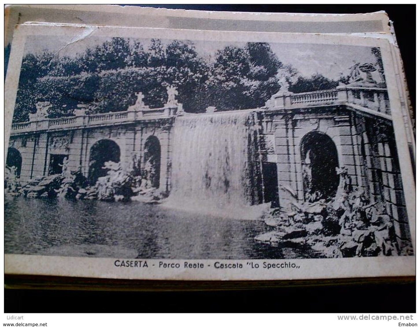 ITALY CAMPANIA - CASERTA  ( CASERTA ) PALAZZO REALE  CASCATA LO SPECCHIO VIAGGIATA REGNO 1935 - Caserta