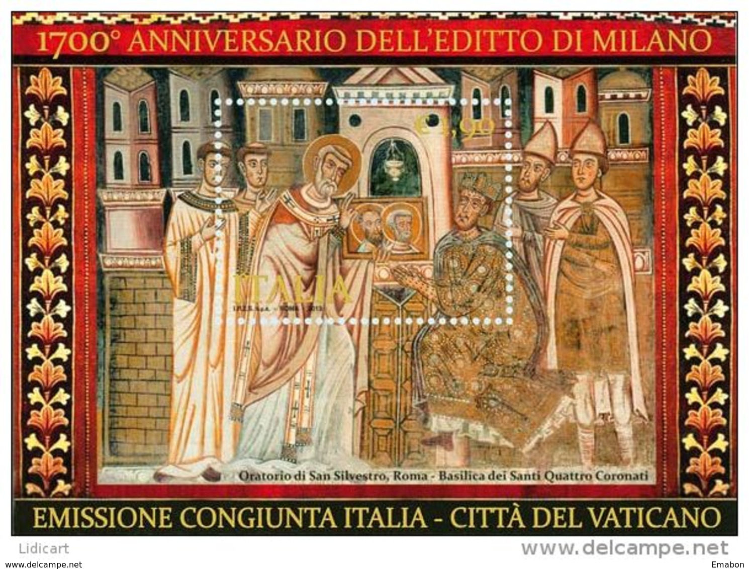 REPUBBLICA ITALIANA  ITALY  ANNO 2013 - BF EDITTO DI MILANO EMISSIONE CONGIUNTA CON VATICANO -  NUOVI MNH ** - 2011-20:  Nuovi