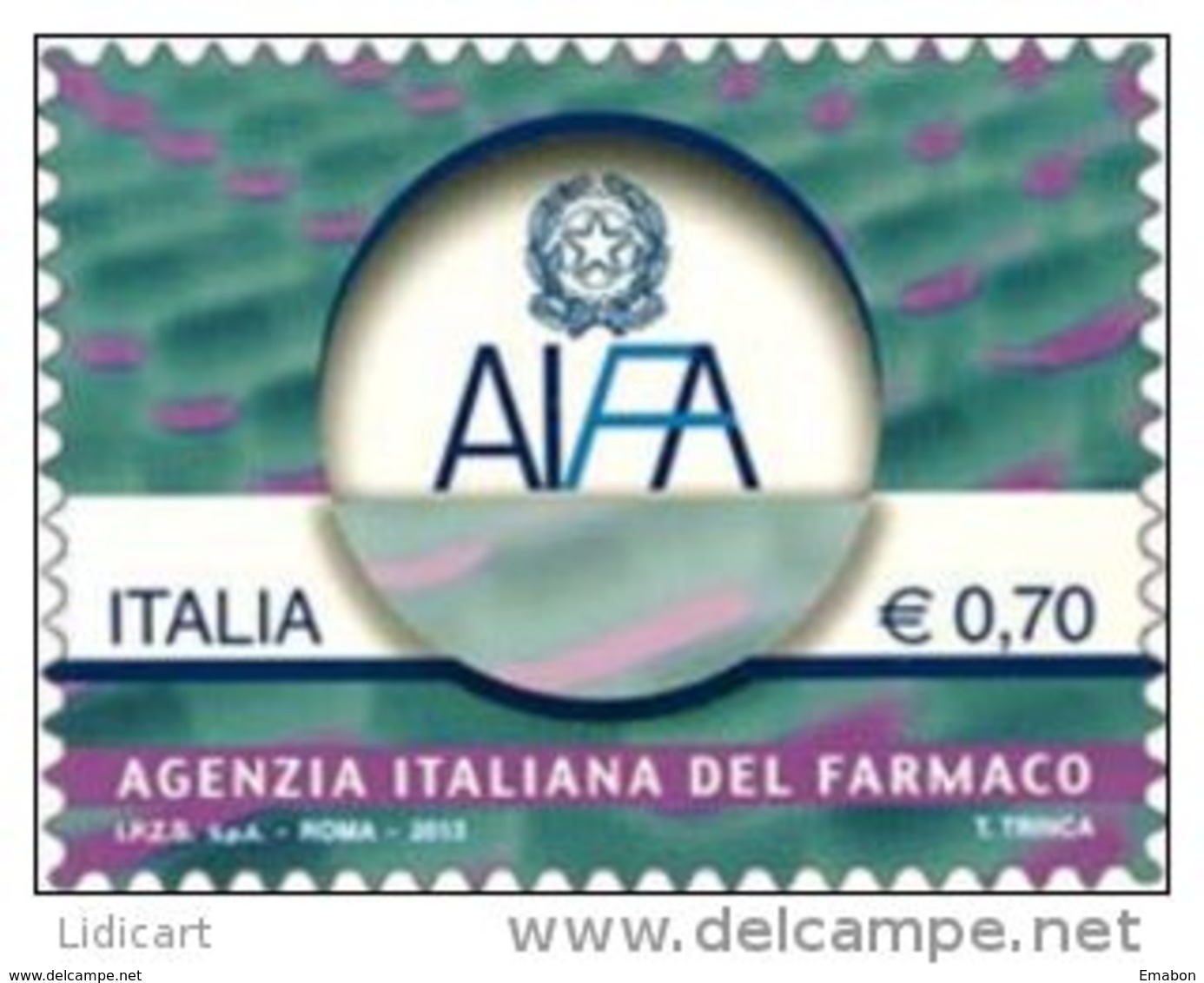 REPUBBLICA ITALIANA  ITALY  ANNO 2013 - AGENZIA ITALIANA FARMACO -  NUOVI MNH ** - 2011-20:  Nuovi