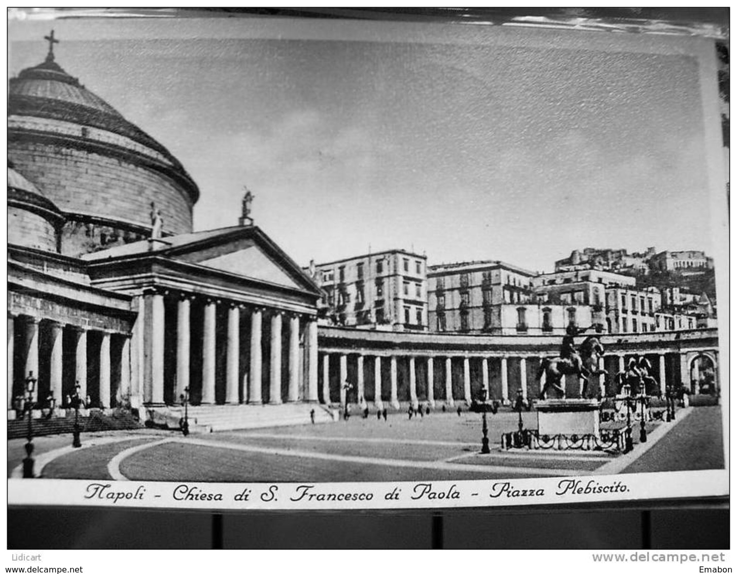 ITALY CAMPANIA - NAPOLI ( NAPOLI )  CHIESA DI SAN FRANCESCO DI PAOLA PIAZZA PLEBISCITO   - VIAGGIATA 1940 - Napoli (Naples)