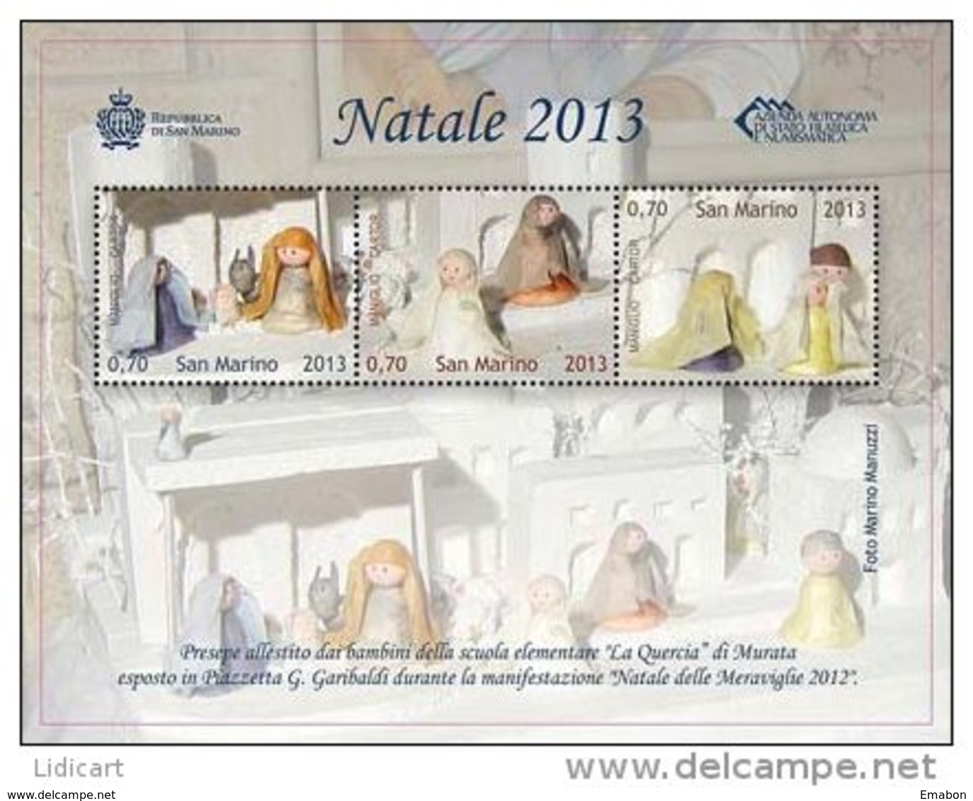 REPUBBLICA DI SAN MARINO - ANNO 2013 -  BF NATALE -  NUOVI   ** MNH - Nuovi