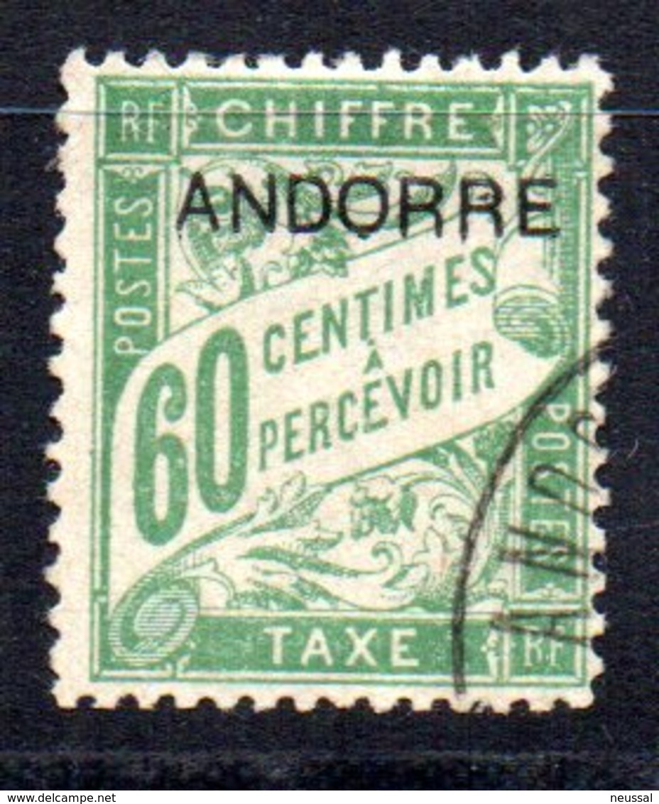 Sello Nº Timbre Taxe  5 (catalogo Yvert)  Andorra Francesa - Oblitérés