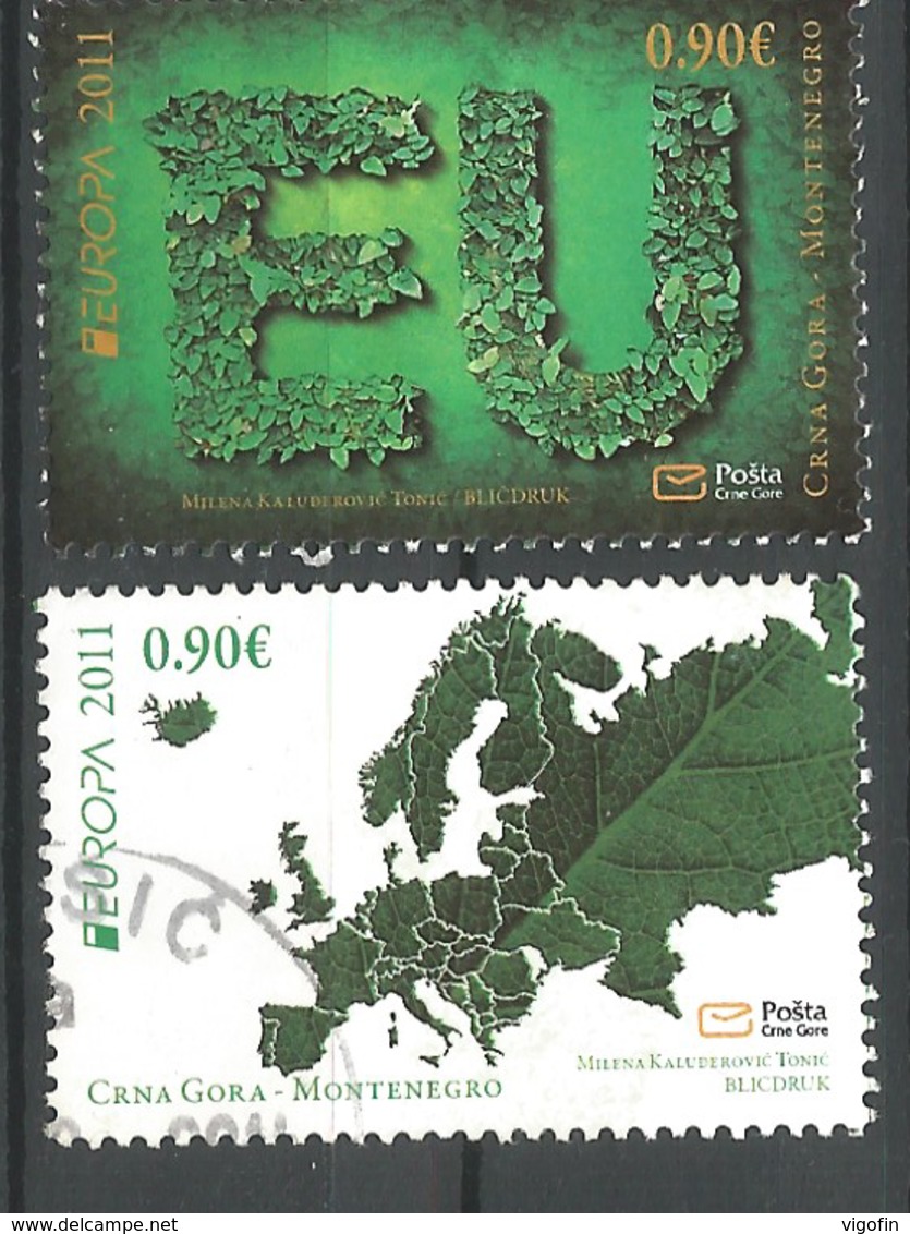 CG 2011- EUROPA CEPT, MONTENEGRO CRNA GORA, 2V, Used - Montenegro