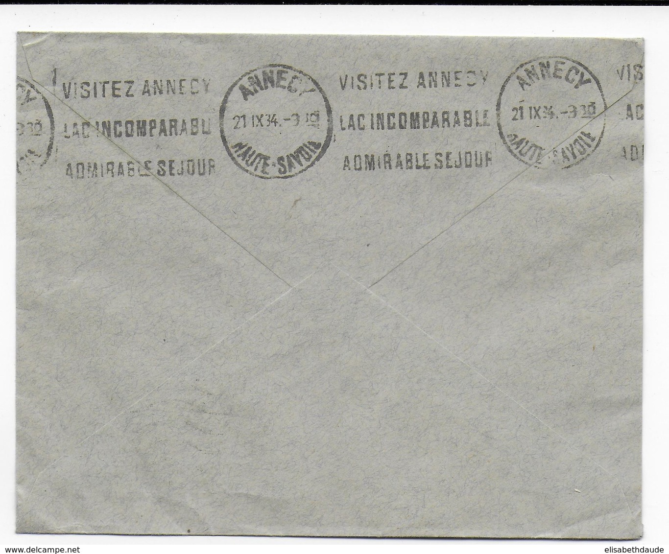 1934 - BANDE PUB CALVADOS PERE MAGLOIRE TYPE PAIX Sur ENVELOPPE De GRASSE - Storia Postale