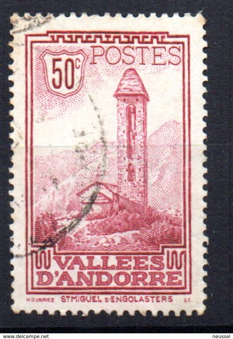Sello  Nº 35  (catalogo Yvert)  Andorra Francesa - Oblitérés