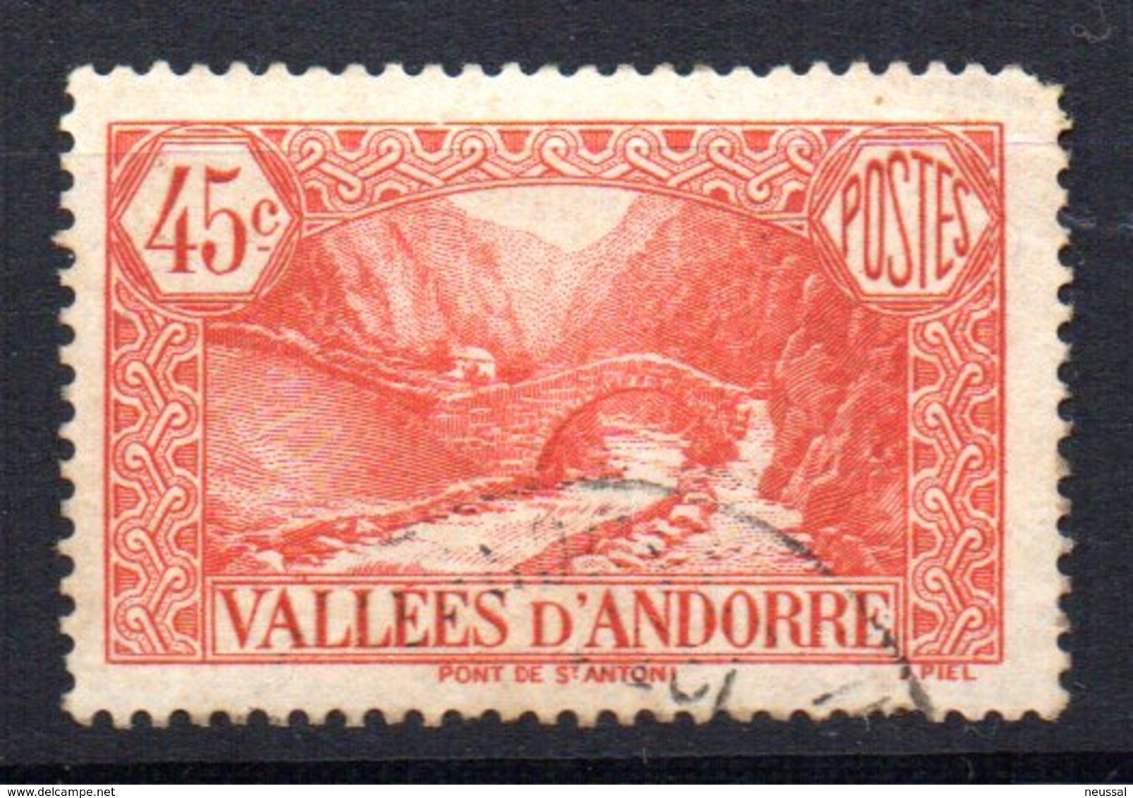 Sello  Nº 34  (catalogo Yvert)  Andorra Francesa - Gebraucht