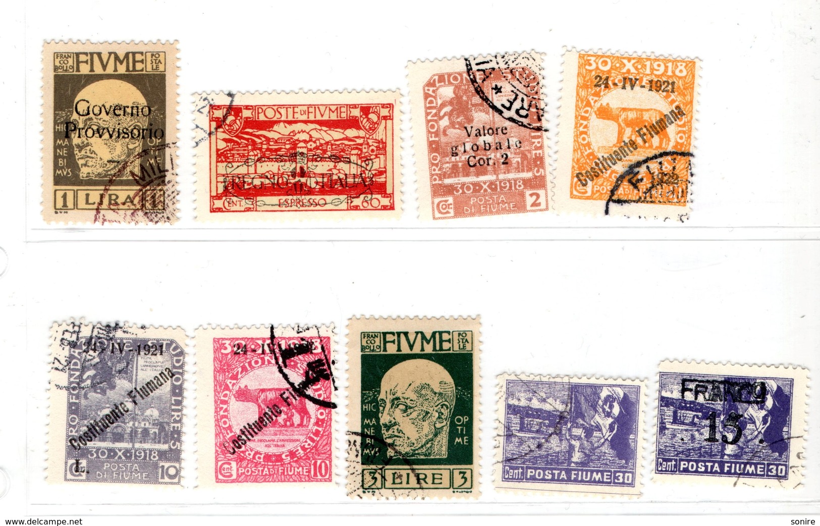 1919-1920 FIUME STAMPS - LOT USED - Croatie