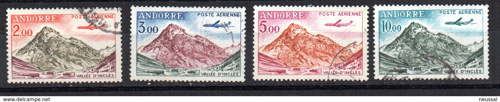 Serie   Nº A-5/8  (catalogo Yvert)  Andorra Francesa - Luchtpost