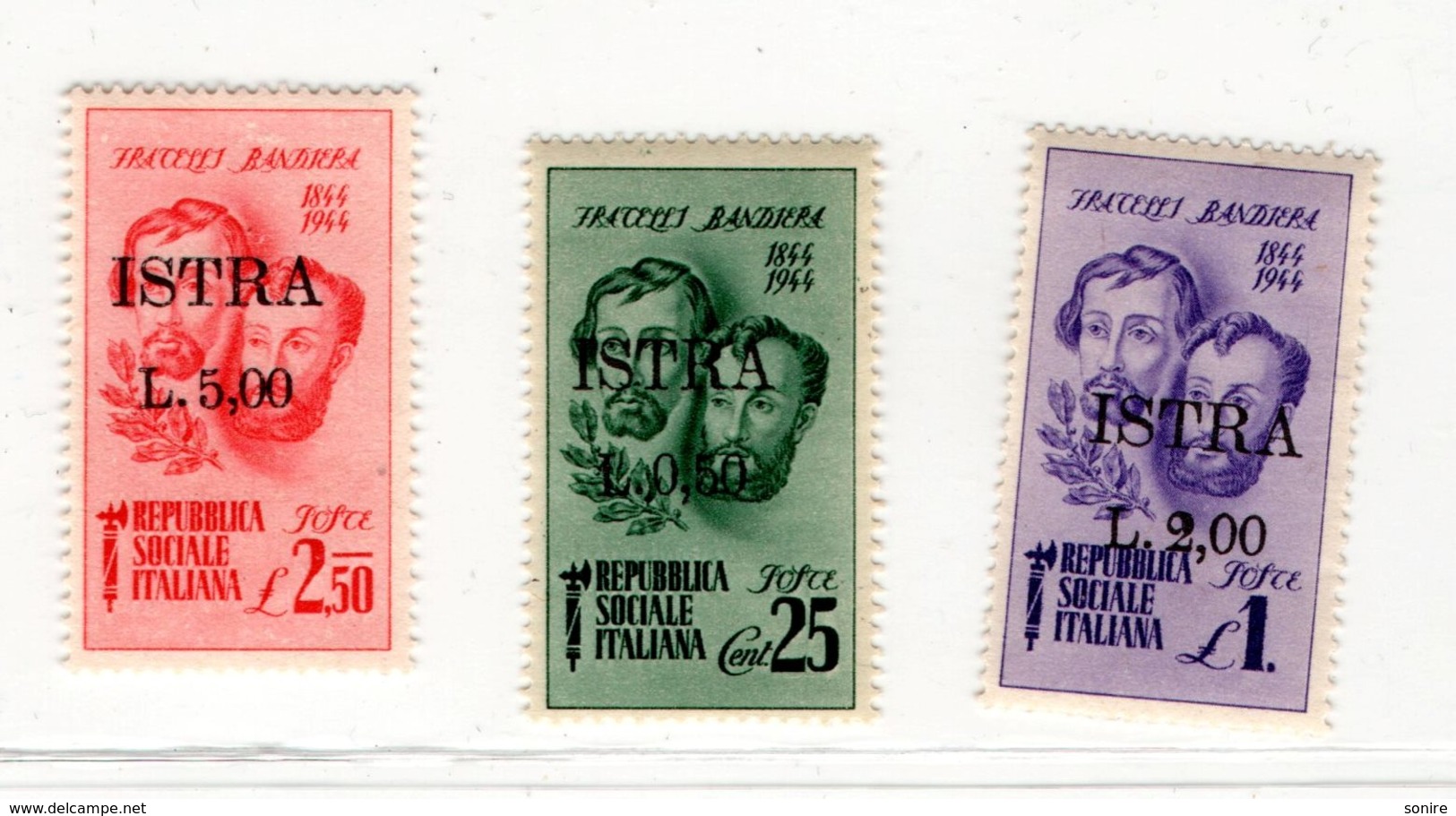 1944 -  FRATELLI BANDIERA OVERPRINTED ISTRA - NUOVI MNH** NO GUM - Croacia