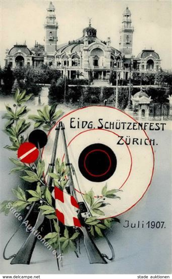 Zürich (8000) Schweiz Schützenfest 7.-18.7.1907  I-II - Other & Unclassified
