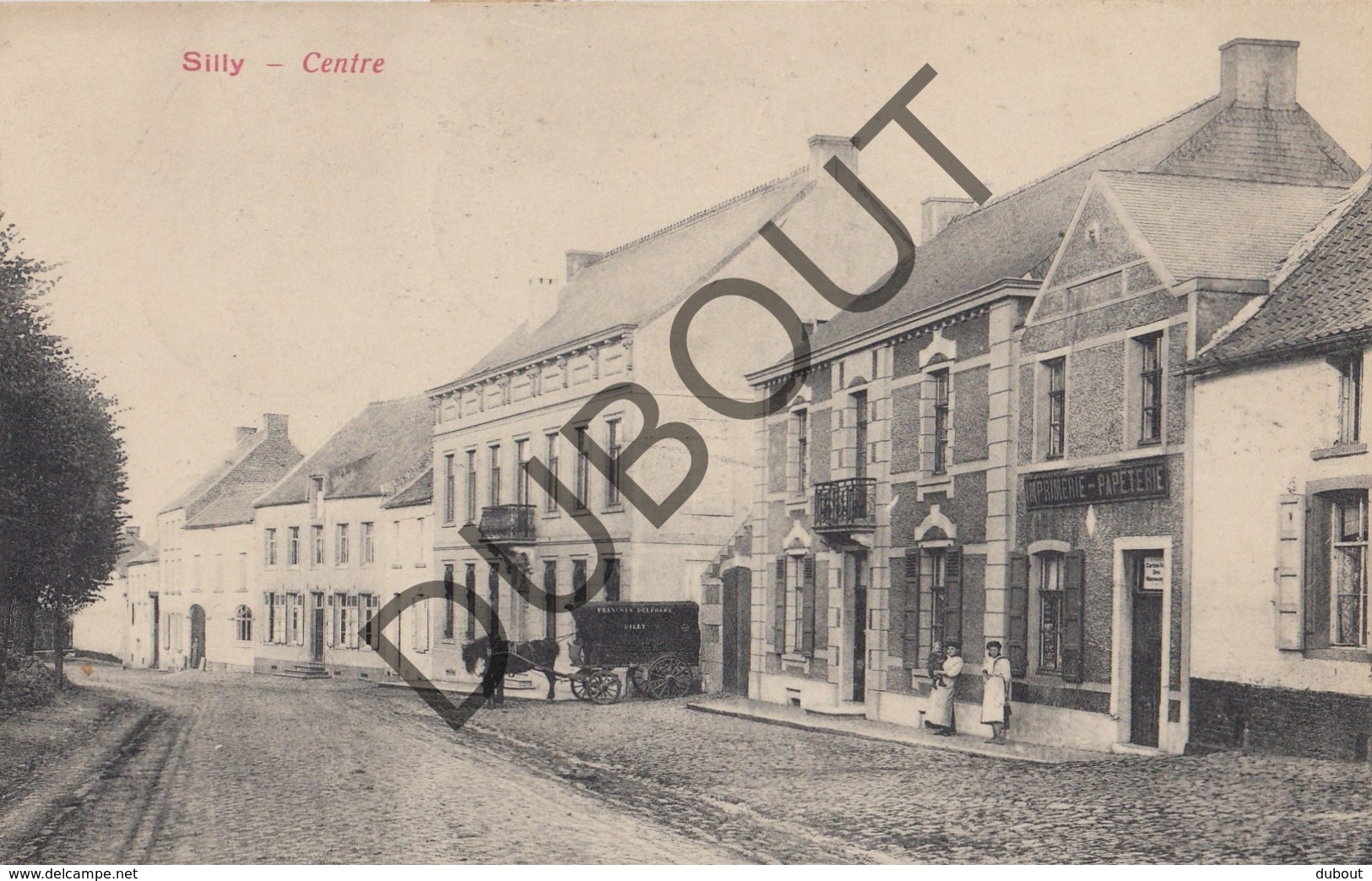 Postkaart/ Carte Postale SILLY/ZULLIK  Centre - Paard En Kar (O803) - Silly