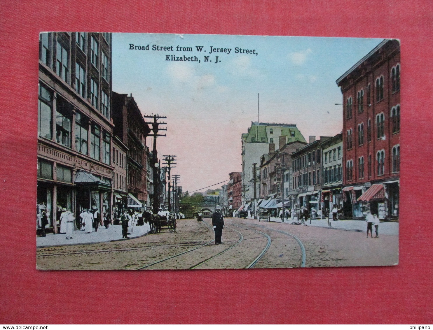 Broad Street  Policeman Do Traffic    Elizabeth     New Jersey >       -ref    3572 - Elizabeth