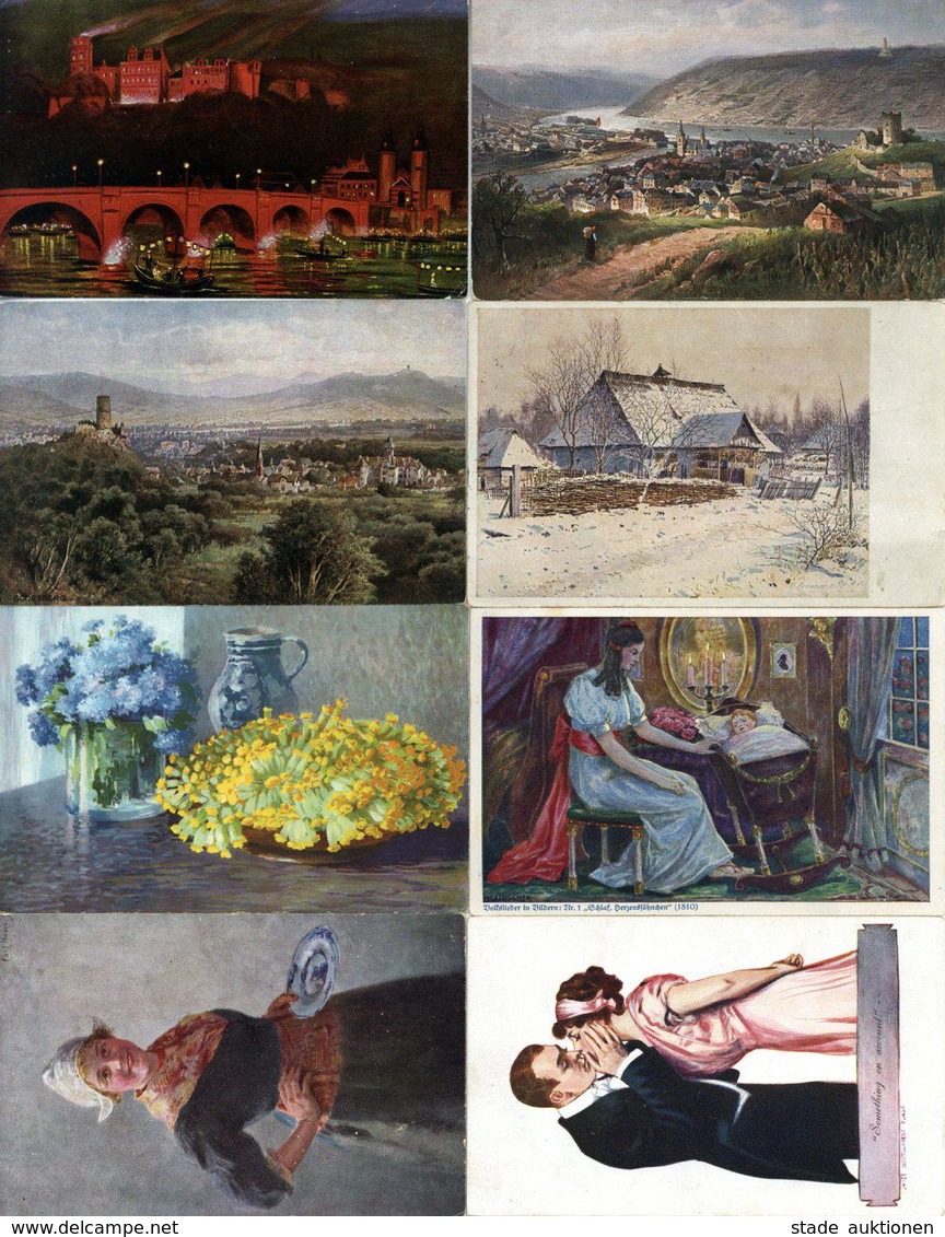 Künstler Partie Von Circa 1000 Ansichtskarten I-II - Autres & Non Classés