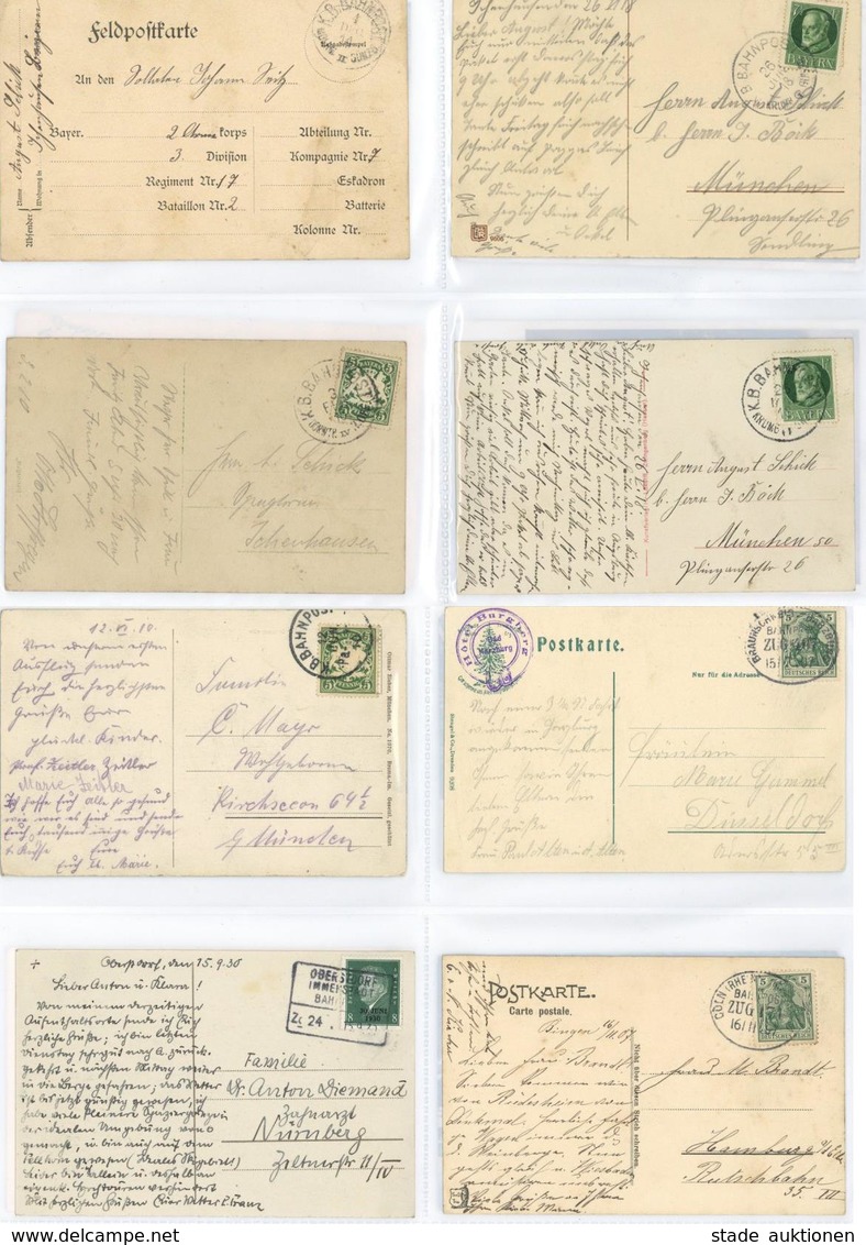 Bahnpoststempel Partie Mit über 100 Ansichtskarten Dabei Wenige Briefe Sämtliche Stempel Gut Abgeschlagen Und Lesbar Vie - Otros & Sin Clasificación