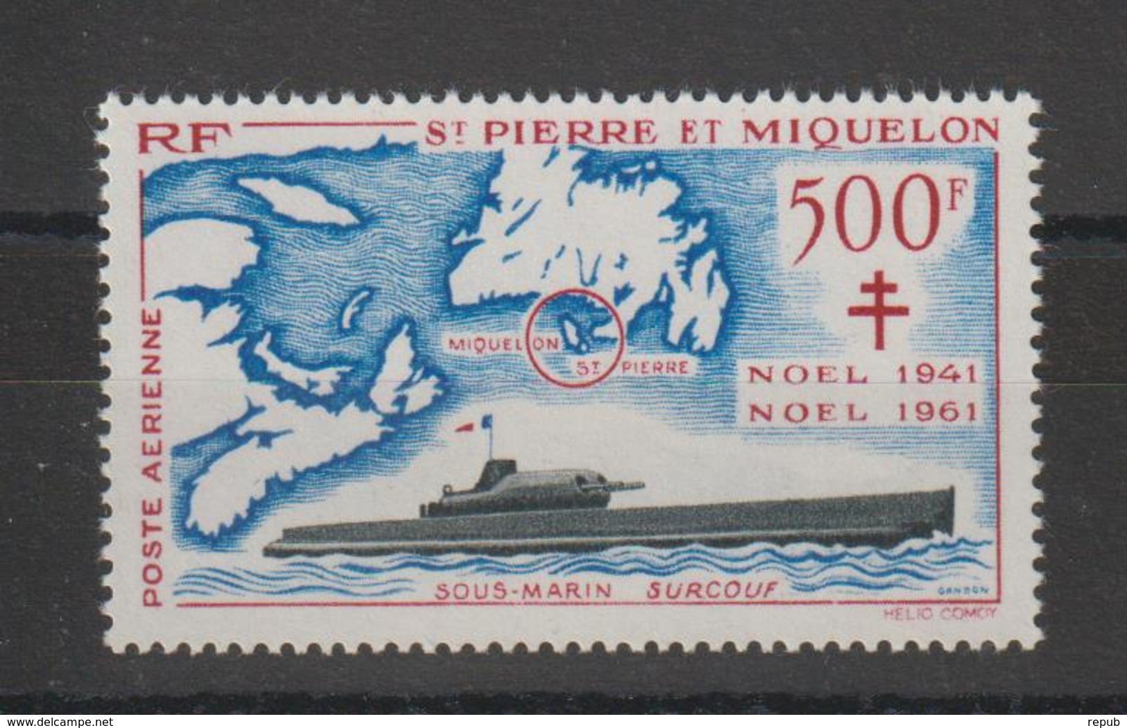 Saint Pierre Et Miquelon 1962 Ralliement à La France Libre PA 28 ** MNH - Neufs