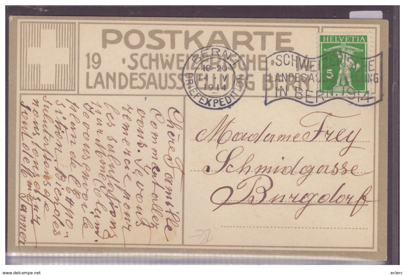 BERN - SCHWEIZ. LANDESAUSSTELLUNG 1914 - TB - Bern