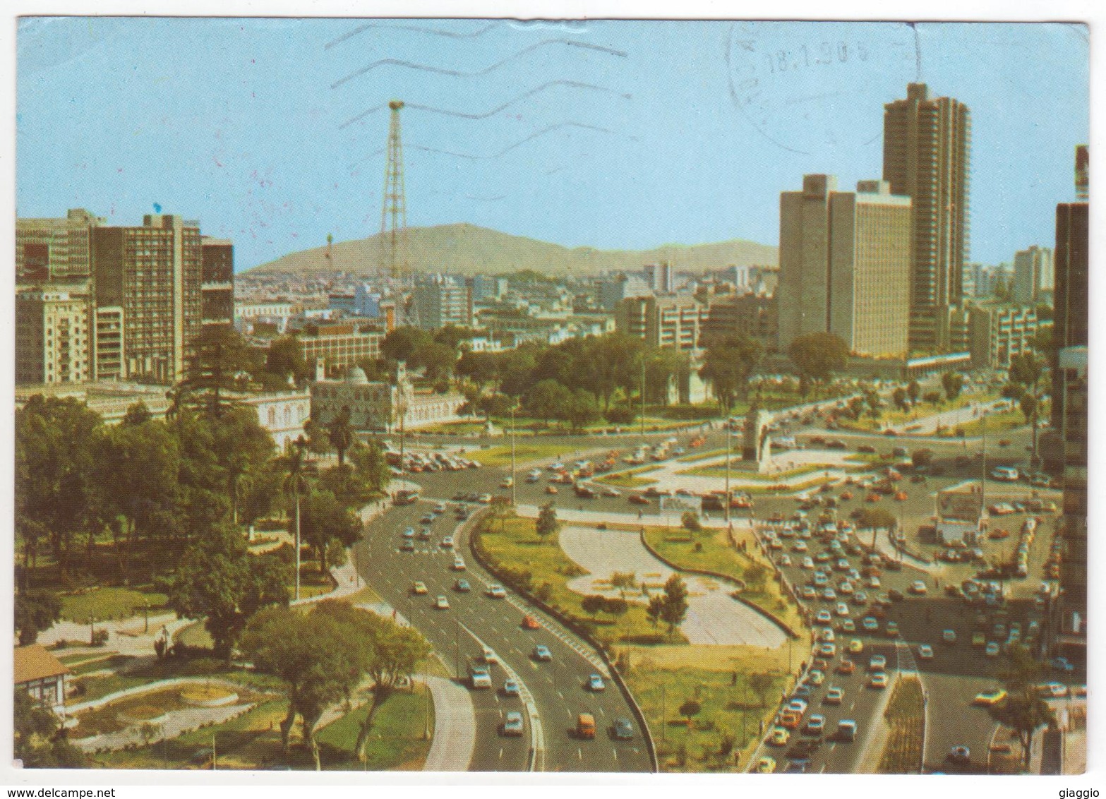 °°° 13741 - PERU  - PASEO DE LA REPUBLICA Y PLAZA GRAU - 1990 °°° - Perù