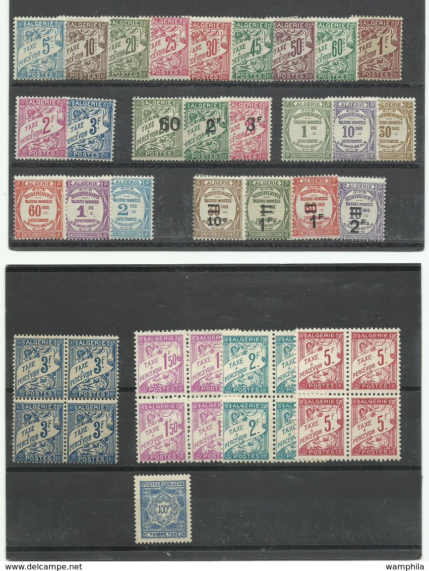 Algérie 1926/ 32 Lot De Taxes Neufs* Dont N° 1A à 24 Complet, Cote + 150€ - Postage Due