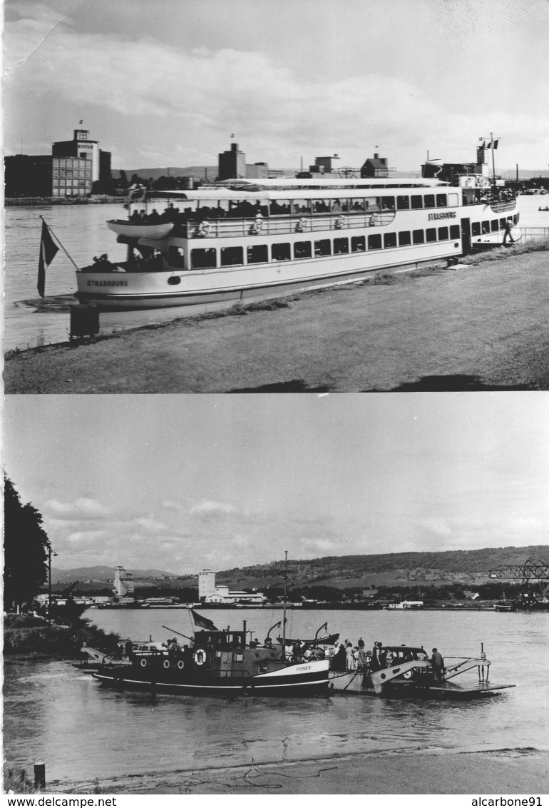 HUNINGUE - Stationnement Du Bateau Strasbourg - Départ Du Bac - Huningue