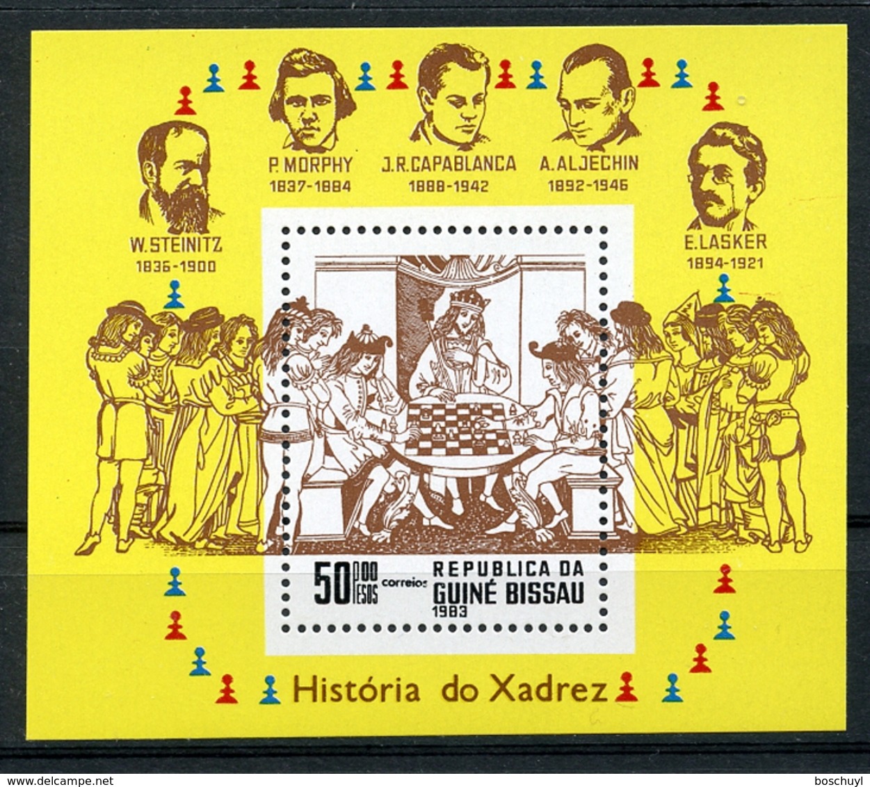 Guinea Bissau, 1983, Chess, MNH, Michel Block 250 - Guinea-Bissau