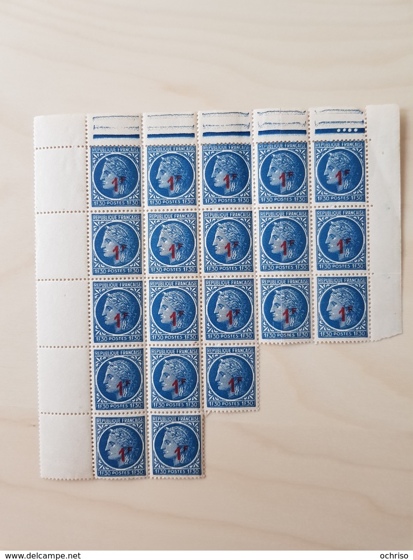 Affaire !!! Série de Feuilles completes et blocs de timbres France annnées 40-60 cote YT 700€