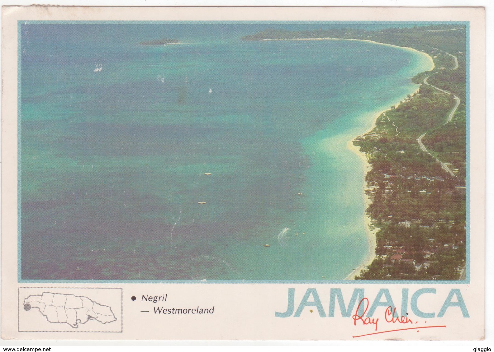 °°° 13744 - JAMAICA - NEGRIL - WESTMORELAND - 1989 With Stamps °°° - Giamaica