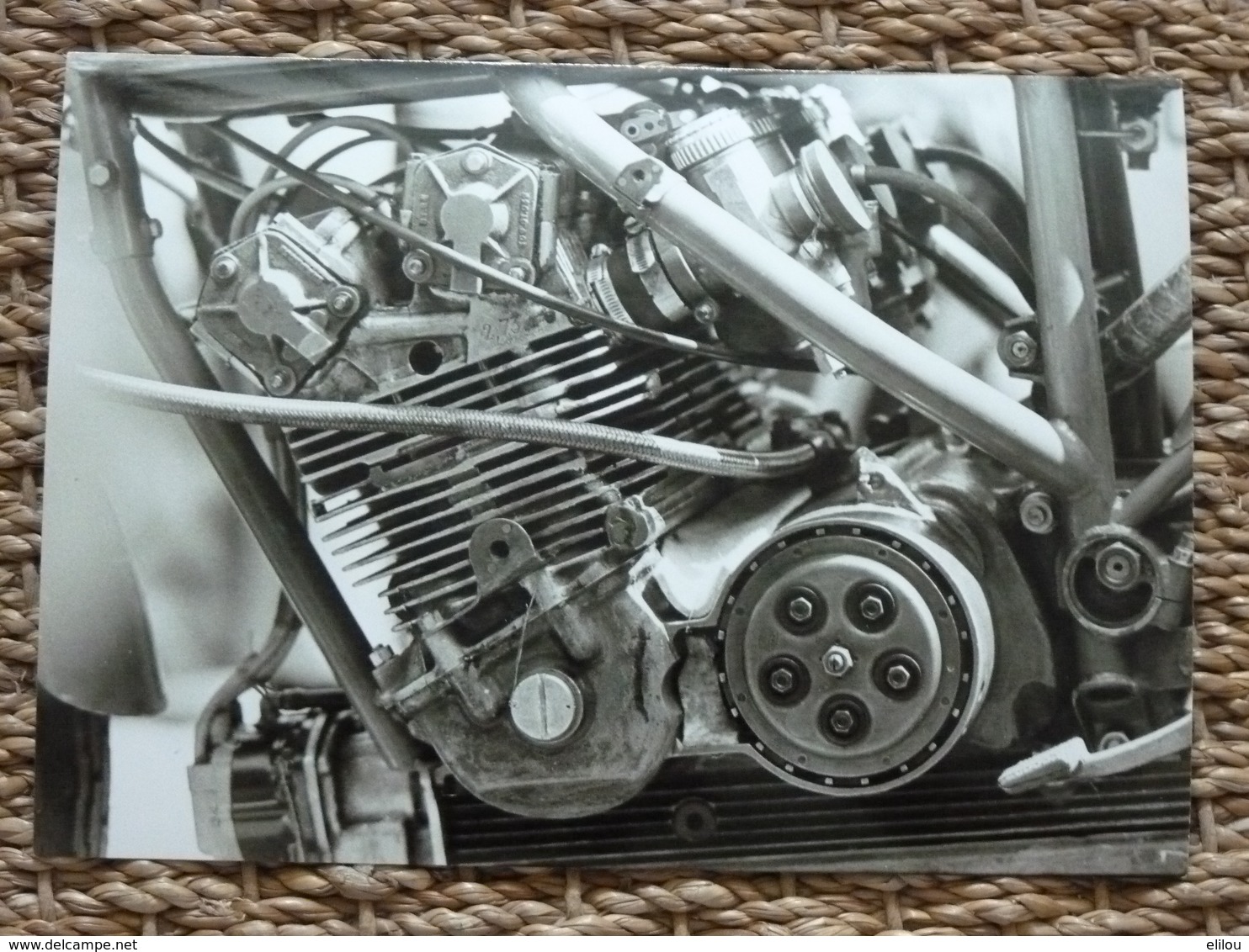 Rare! Belle Photo Ancienne Moto Ancienne Années 70 Tampon Photographe  !!! - Motorbikes