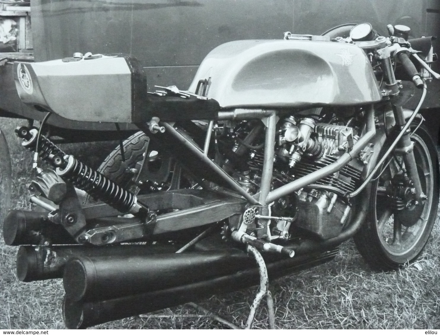 Rare! Belle Photo Ancienne Moto Ancienne Années 70 Tampon Photographe  !!! - Motorbikes