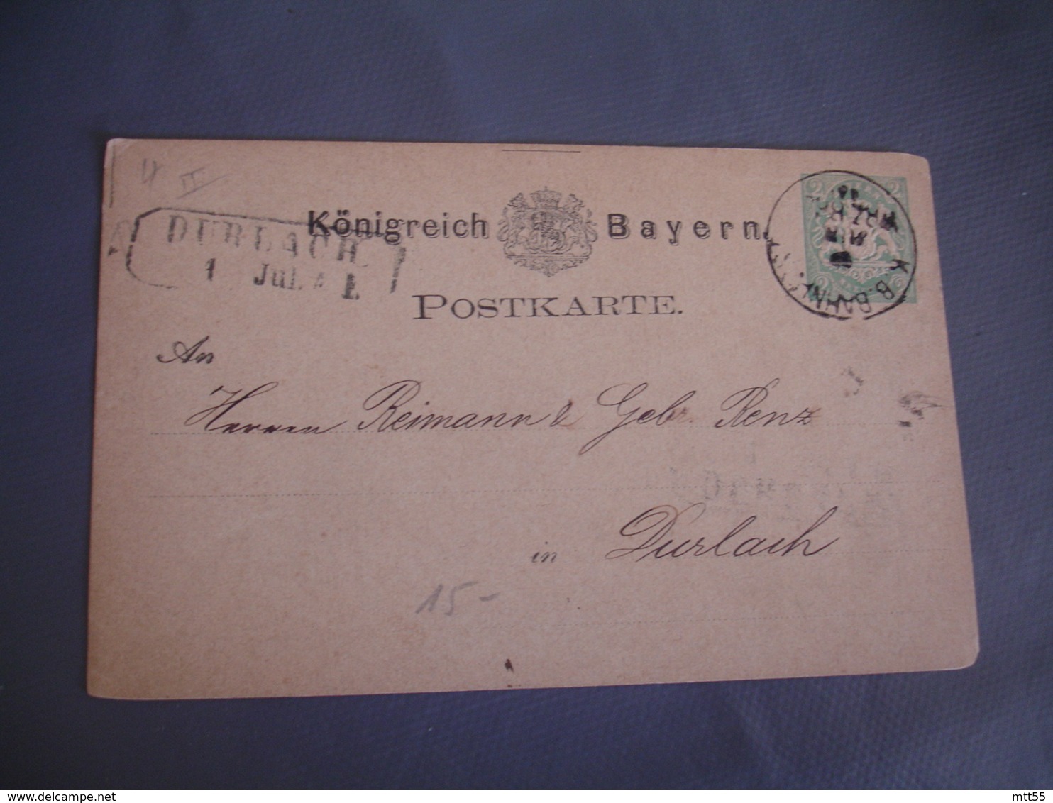 1878 Stationery Card Entier Postal Bayern Baviere Schweinfurt Banhof Poste Ferroviaire - Autres & Non Classés