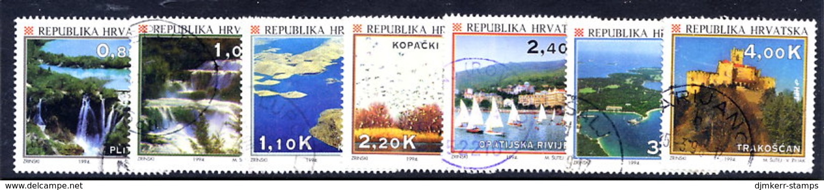 CROATIA 1994 Tourism Definitives Used.  Michel 279-85 - Croatia