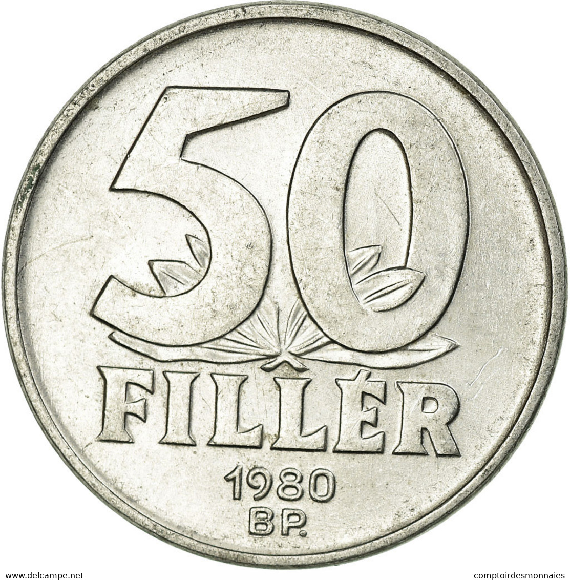 Monnaie, Hongrie, 50 Fillér, 1980, Budapest, SUP, Aluminium, KM:574 - Hongrie