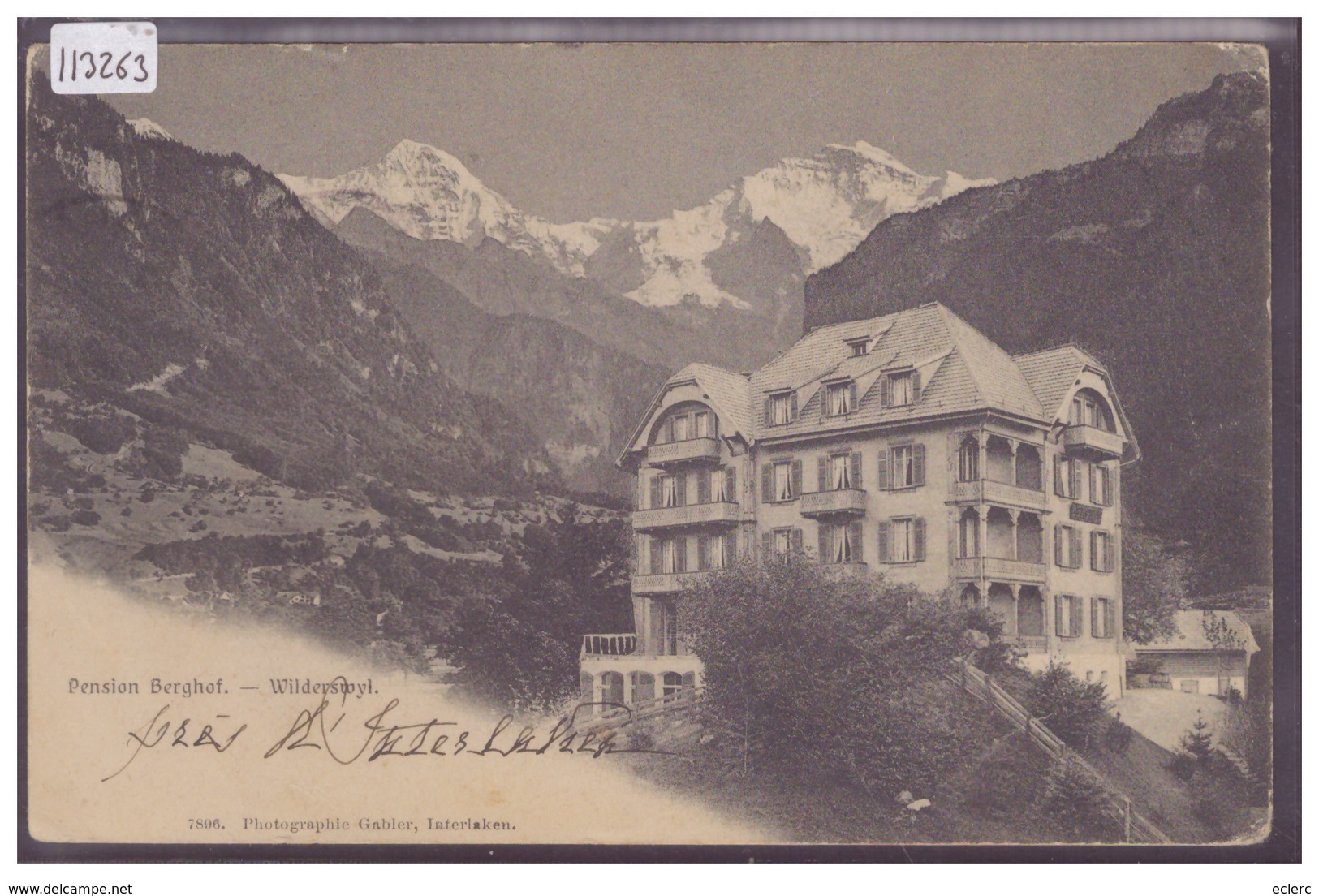 WILDERSWYL - PENSION BERGHOF -TB - Autres & Non Classés